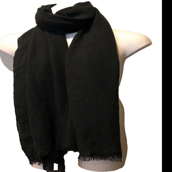 (NWT) Collection Eighteen XllX Black Oversized Eyelash Fringed Wrap/Scarf OS - Picture 2 of 14